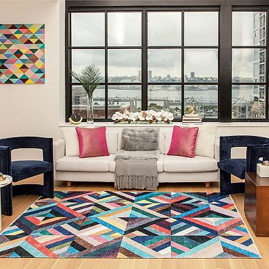 Elizabeth Sutton Soho Geometric Modern Abstract Area Rug