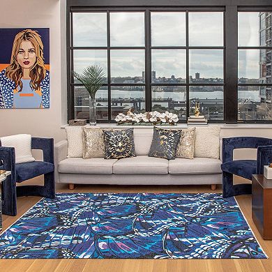 Elizabeth Sutton Soho Butterfly Modern Abstract Area Rug