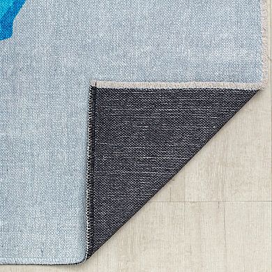 Elizabeth Sutton Soho Modern Floral Dahlia Area Rug