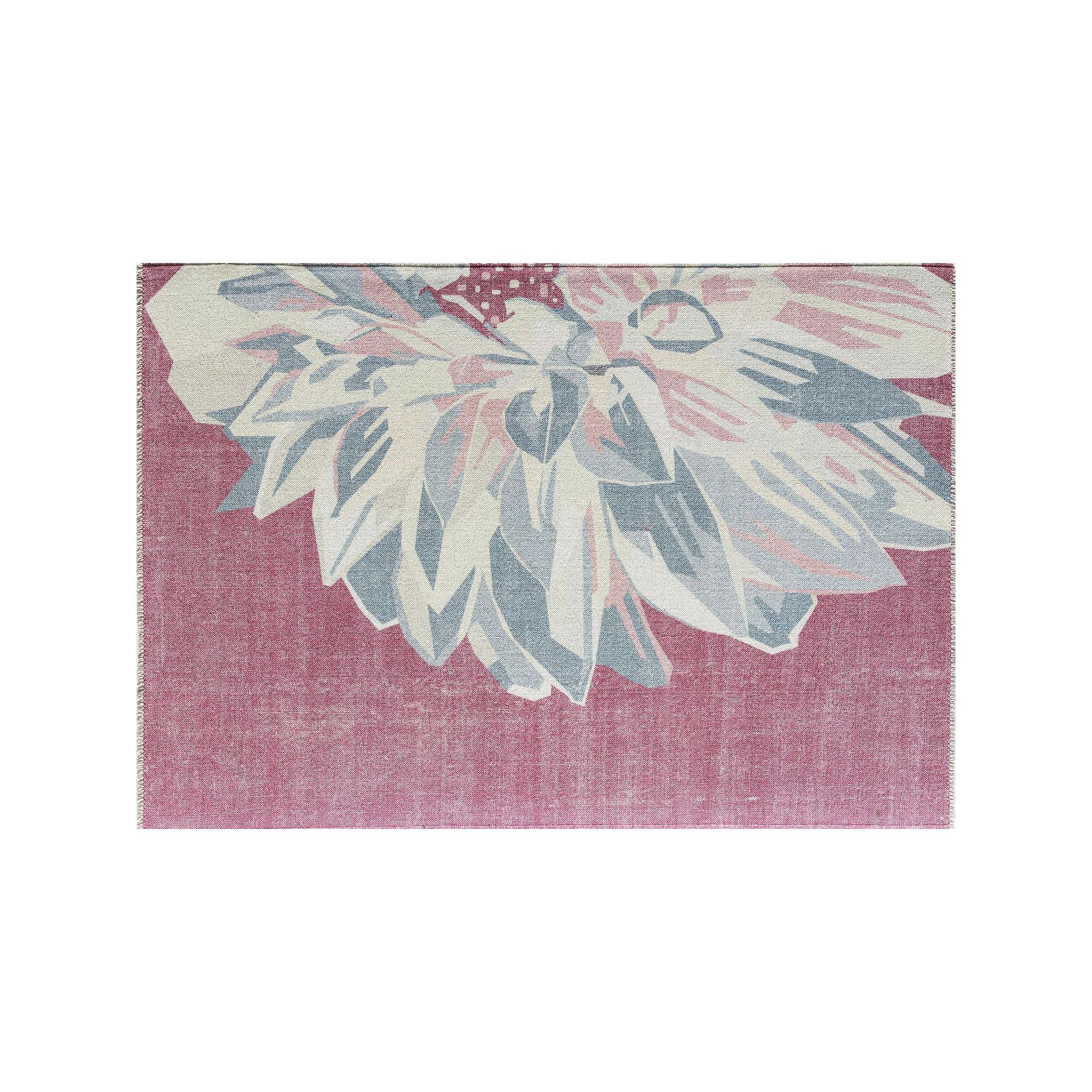 Elizabeth Sutton Soho Modern Floral Dahlia Area Rug, Love Dahlia