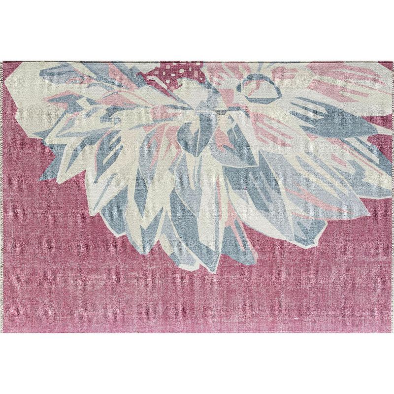 Elizabeth Sutton Soho Modern Floral Area Rug, Pink, 8X10 Ft