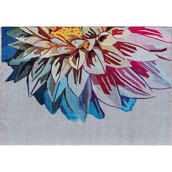 Elizabeth Sutton Soho Modern Floral Dahlia Area Rug