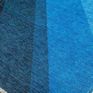 Elizabeth Sutton Soho Blue Modern Stripe Area Rug