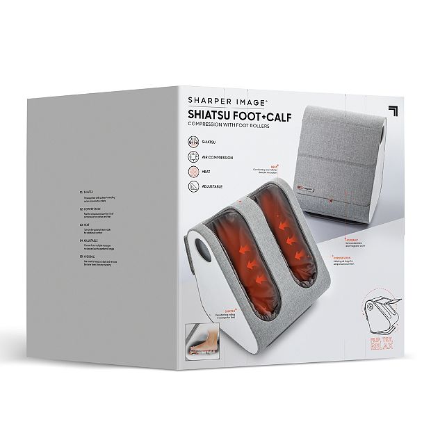 2-in-1 Foot and Calf Massager with Heat Function-White