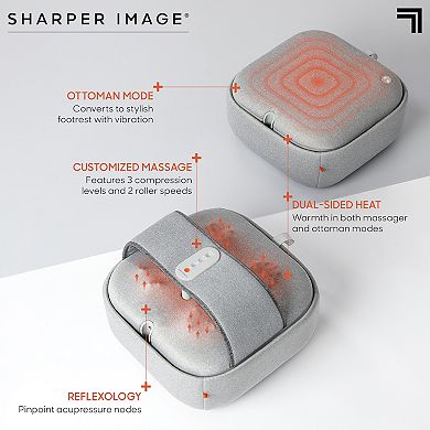 Sharper Image Acupressure Heated Foot Massage Ottoman