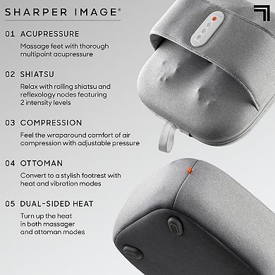 Sharper Image Acupressure Heated Foot Massage Ottoman