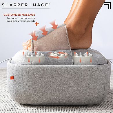 Sharper Image Acupressure Heated Foot Massage Ottoman