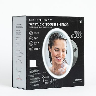 Sharper Image SpaStudio Fogless Shower Mirror Speaker