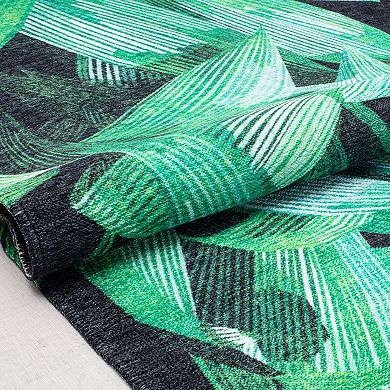 Elizabeth Sutton Soho Modern Floral Palm Area Rug