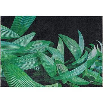 Elizabeth Sutton Soho Modern Floral Palm Area Rug