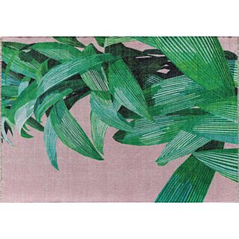 Elizabeth Sutton Soho Modern Floral Palm Area Rug