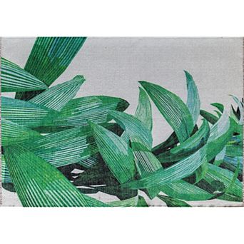 Elizabeth Sutton Soho Modern Floral Palm Area Rug