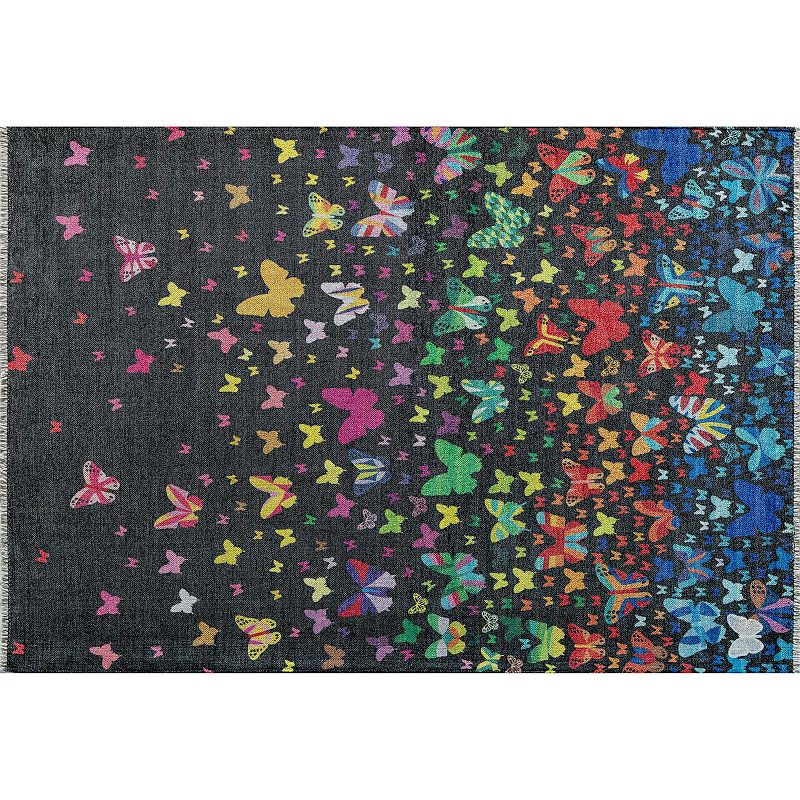 Elizabeth Sutton Soho Modern Graphic Area Rug, Black, 8X10 Ft