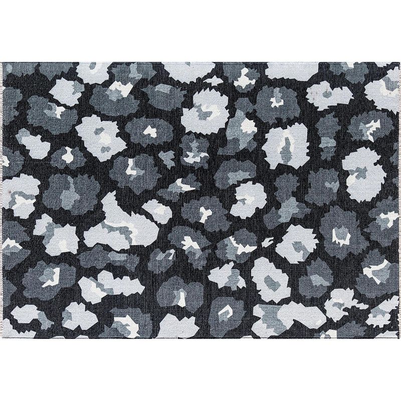 Elizabeth Sutton Soho Modern Floral Area Rug, Black, 8X10 Ft