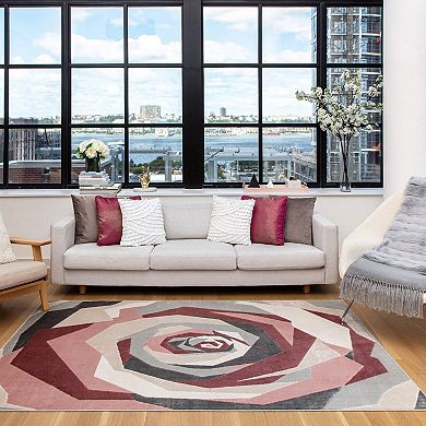Elizabeth Sutton Vincenzo Modern Rose Area Rug