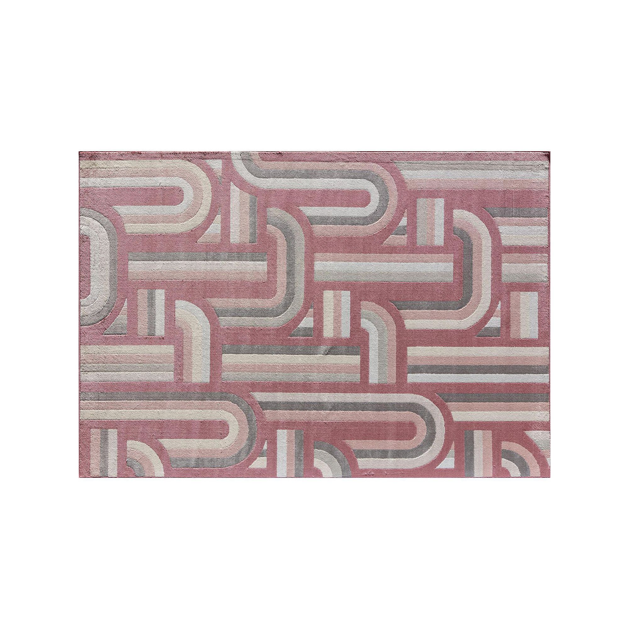 Elizabeth Sutton Vincenzo Modern Geometric Area Rug, At First Blush