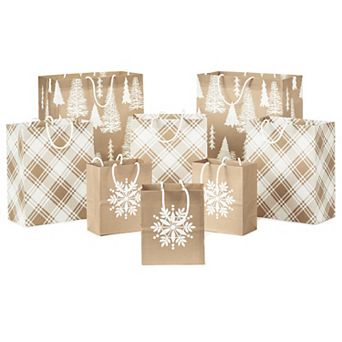 Hallmark Recyclable Holiday 8 pc Gift Bag Set