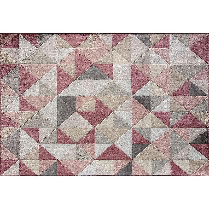 Elizabeth Sutton Vincenzo Modern Geometric Area Rug, Black, 8X10 Ft