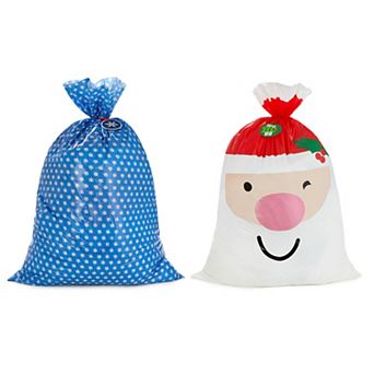 Hallmark Jumbo Plastic Christmas Gift Bags with Gift Tags & Tie Cords