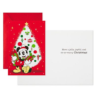 Hallmark Jolly Joyful Mickey Mouse 10-Pack of Disney Christmas Cards