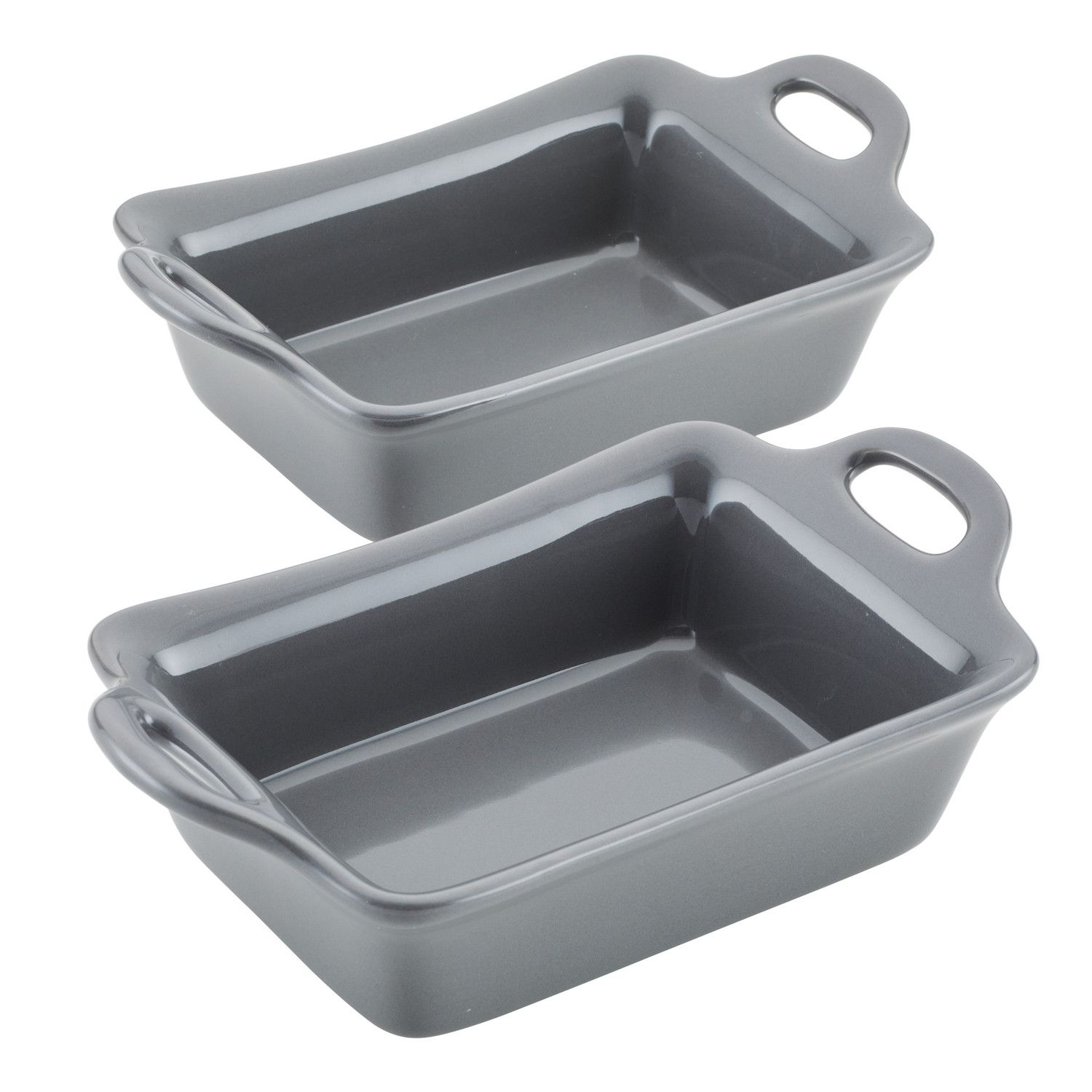 Kook Ceramic AU Gratin Baking Dishes, 12 oz, Set of 6, Black