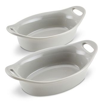Rachael Ray Ceramics 2 pc Oval Au Gratin Set