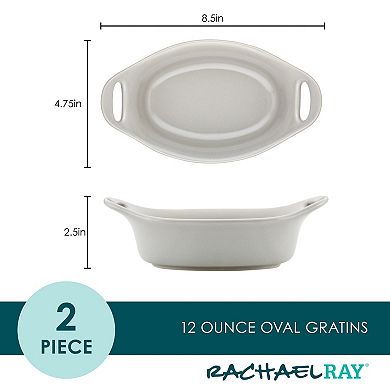 Rachael Ray Ceramics 2-pc. Oval Au Gratin Set