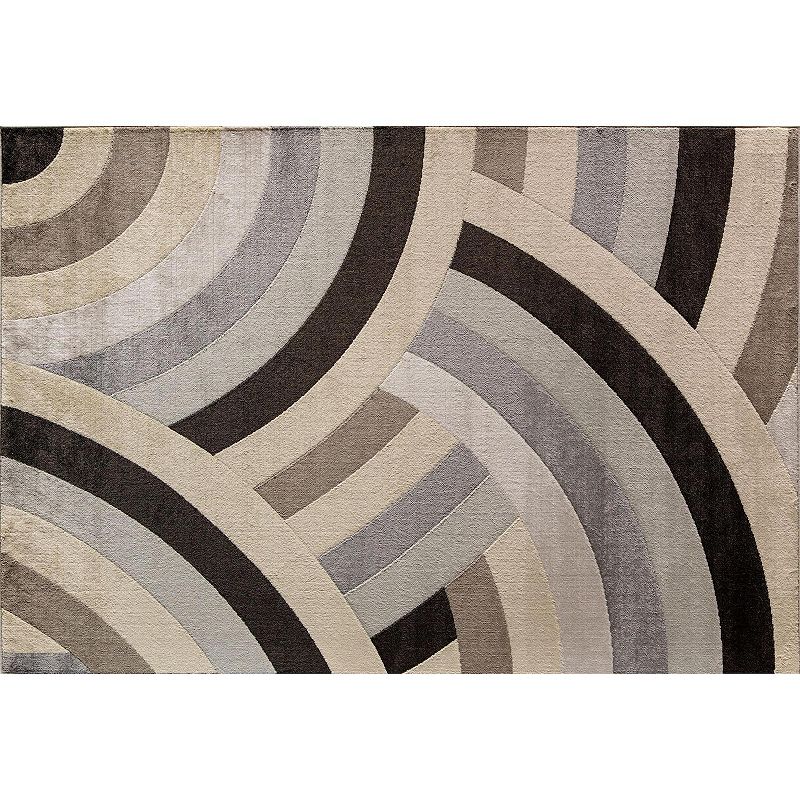 Elizabeth Sutton Vincenzo Modern Geometric Area Rug, Black, 8X10 Ft