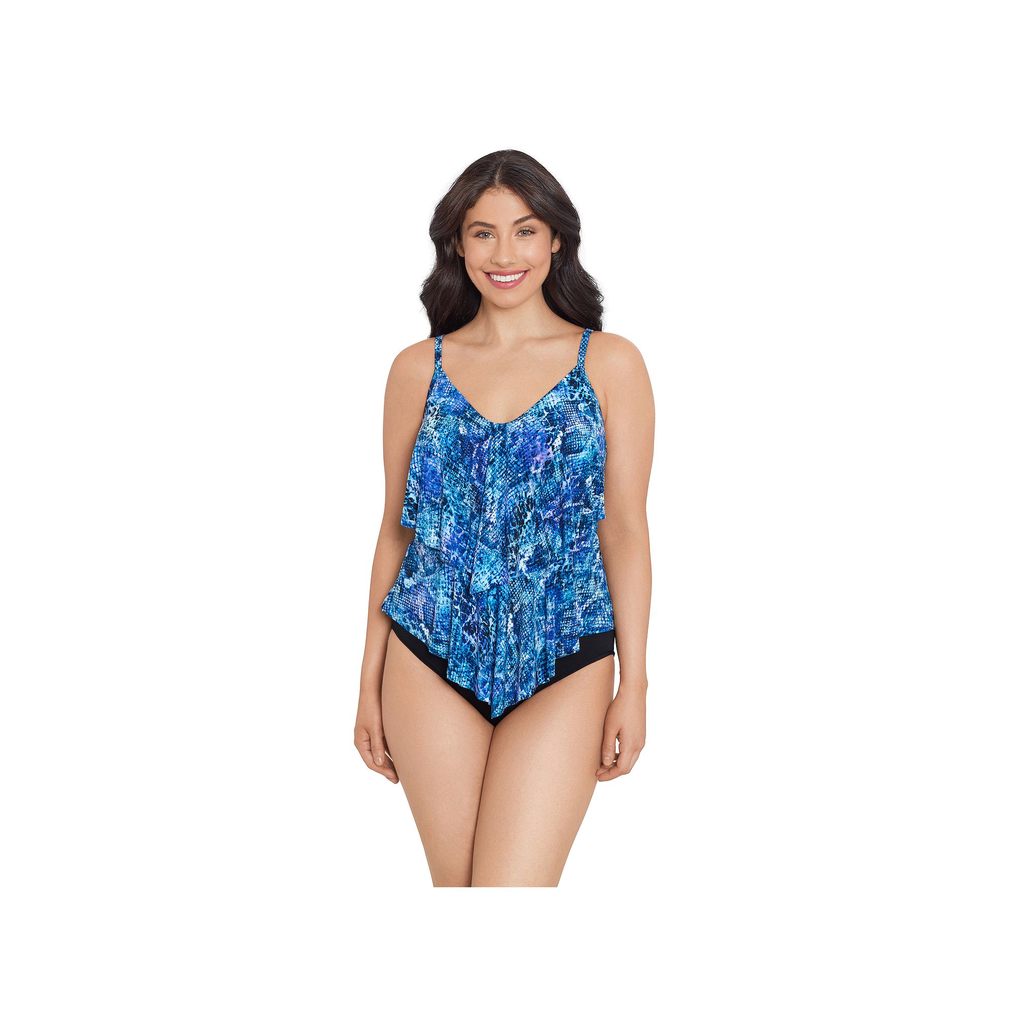 Womens Trimshaper Ronnie Tankini Top, Size: 10, Side Wider