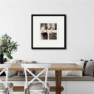 COURTSIDE MARKET Golden Waterfall Framed Wall Art