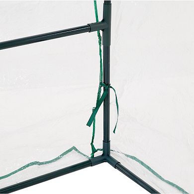 Sunnydaze Iron Plastic Cover Seed Cloche Zippered Mini Greenhouse - Clear