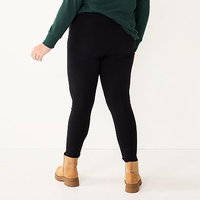 Plus Size Sonoma Goods For Life® Essential Mid-Rise Leggings