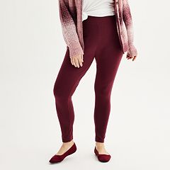 Sonoma Goods for Life Maroon Burgundy Leggings Size XL - 31% off