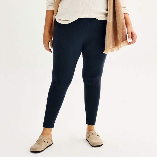 Sonoma Goods For Life Women Navy Mid Rise Essential Leggings - Size S/M  L/XL/XXL