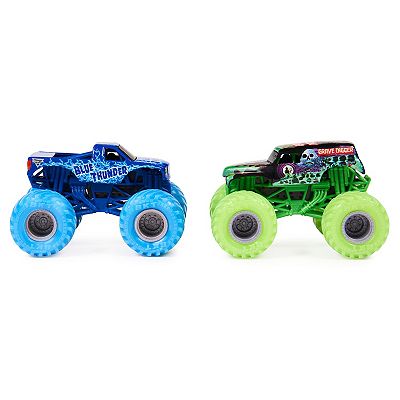 Monster Jam Glow in the Dark Champ Ramp Freestyle Playset with 2 Exclusive Trucks