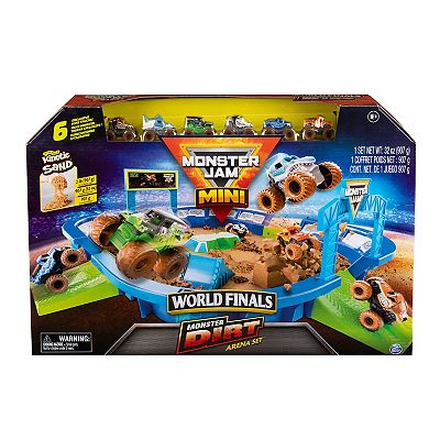 Monster Jam Mini World Finals Monster Dirt Arena with 2lbs Kinetic Sand and 6 Exclusive Mini