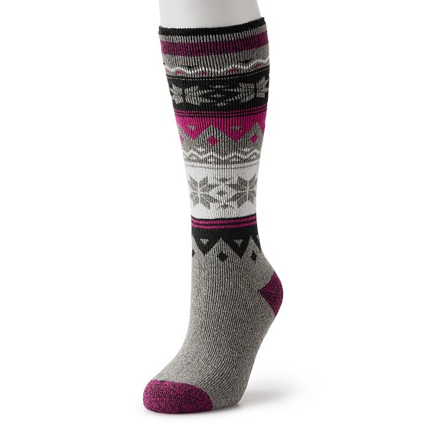 Women s Heat Holders Lite Laura Fairisle Long Socks