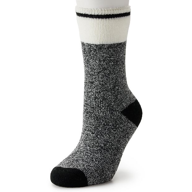 Women's Heat Holders Lite Willow Block Twist Crew Socks