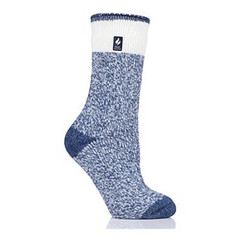 Women's Heat Holders Lite Willow Block Twist Crew Socks