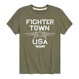 Boys 8-20 Top Gun Fighter Town USA Graphic Tee
