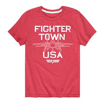 Boys 8-20 Top Gun Fighter Town USA Graphic Tee