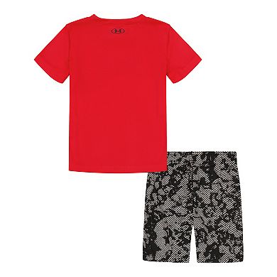Boys 4-7 Under Armour Geode Dye Tee & Shorts Set
