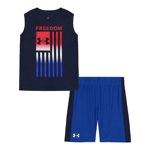 Boys 4 7 Under Armour Freedom lag Muscle Tank Shorts Set