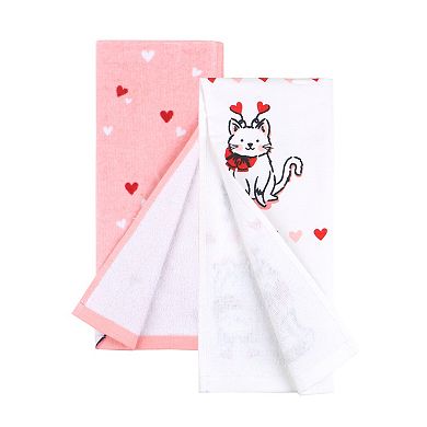 Celebrate Together™ Valentine's Day Cat Kitchen Towel 2-pk.