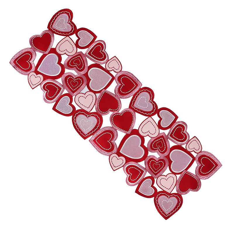 Celebrate Together Valentines Day Heart Cut-Out Table Runner - 36, Mult