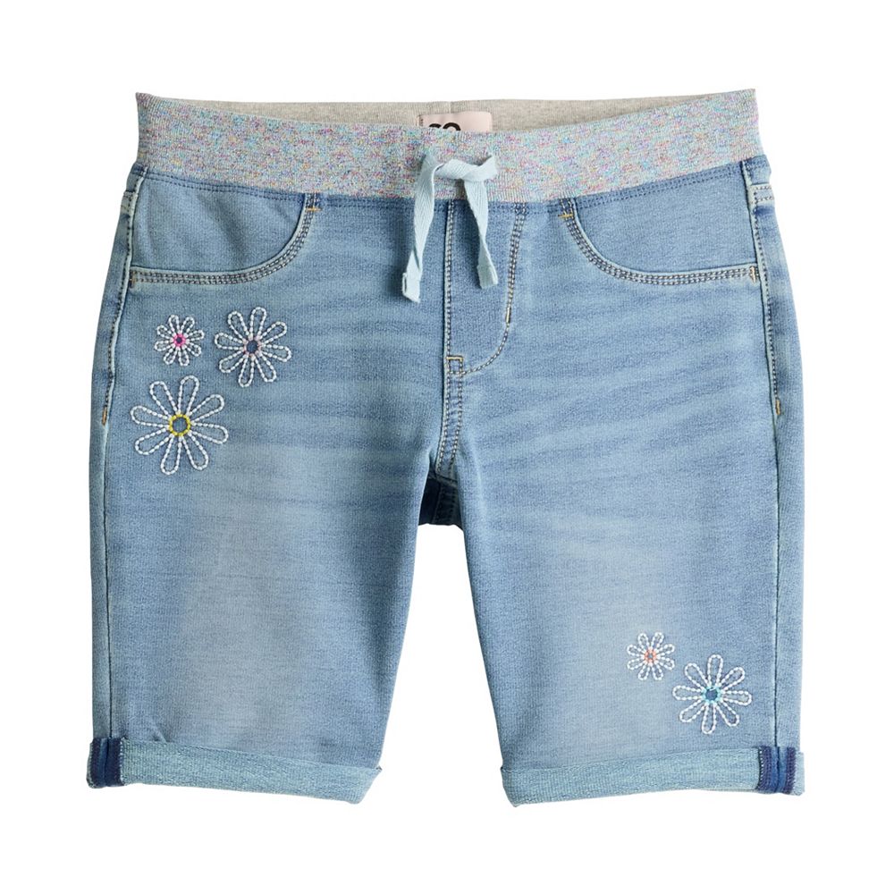 Girls 6-20 SO® Ribbed Waist Jegging Bermurda Shorts in