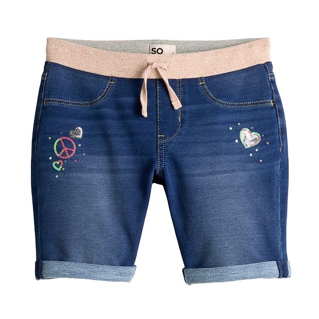 Girls hot sale jegging shorts