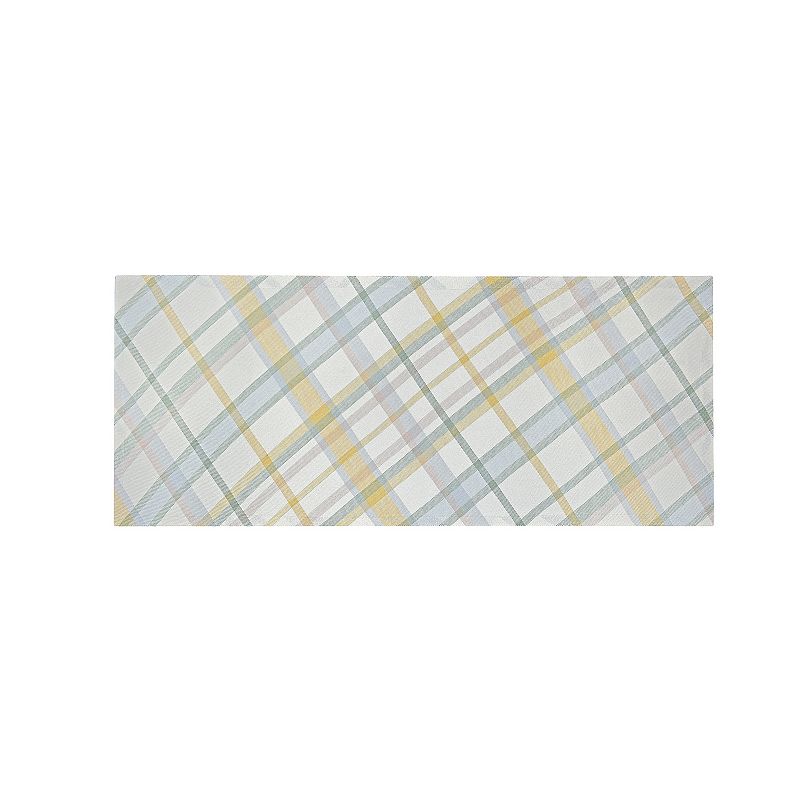 Celebrate Together Spring Woven Plaid Table Runner - 36, Multicolor