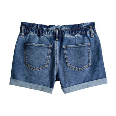 Girls 6-20 SO® Paperbag Waist Denim Shortie Shorts