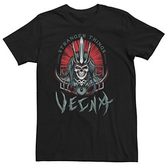 Big & Tall Netflix Stranger Things Vecna Villain Skull With Red Eyes Tee